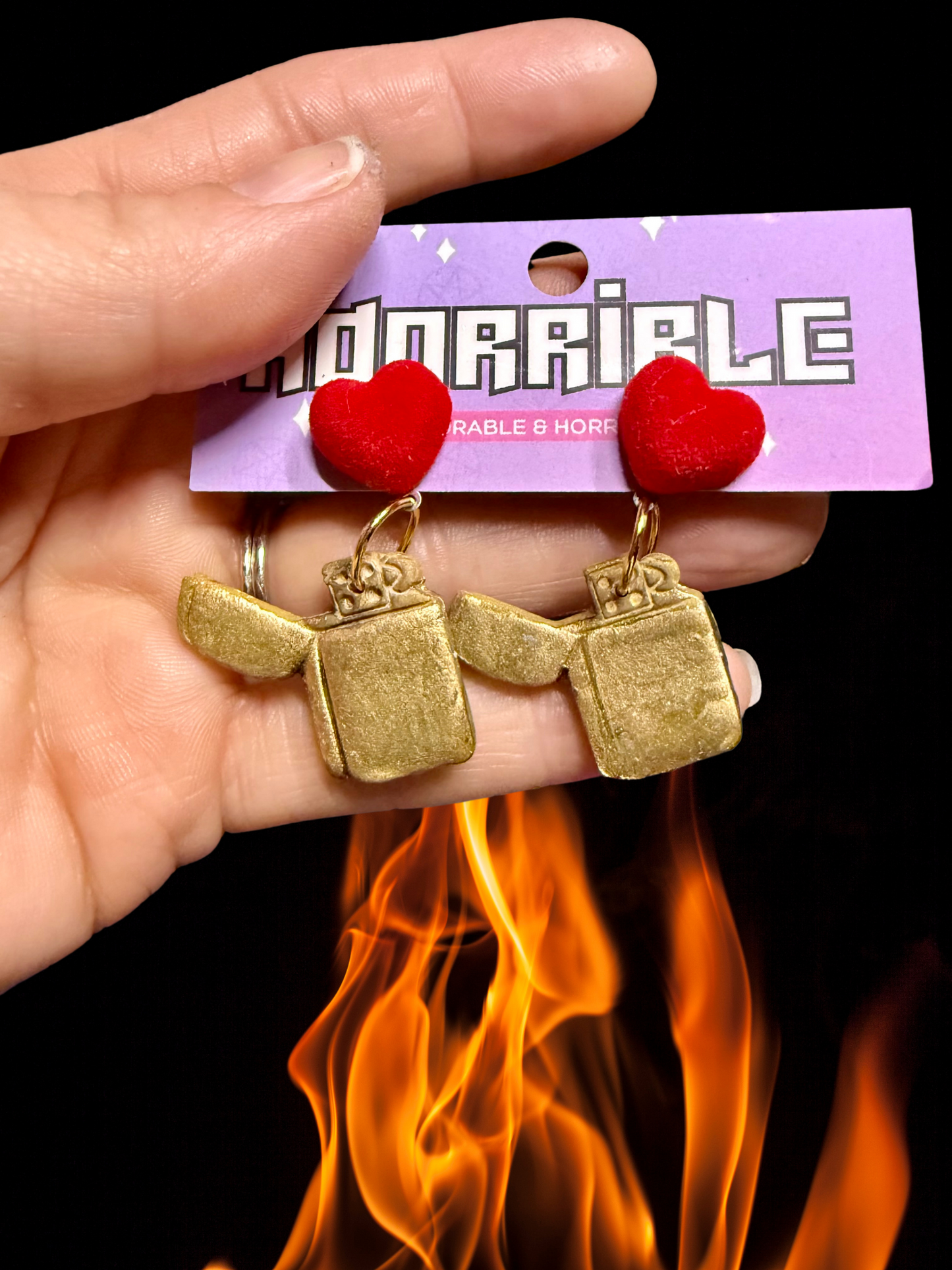Light My Fire Polymer Earrings