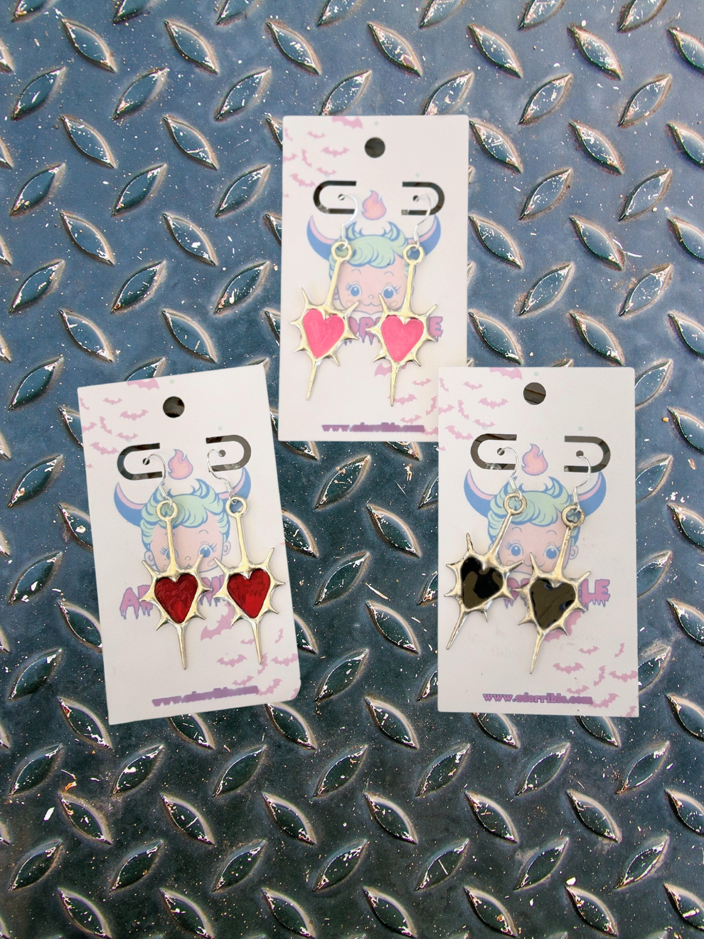Spiky Heart Earrings