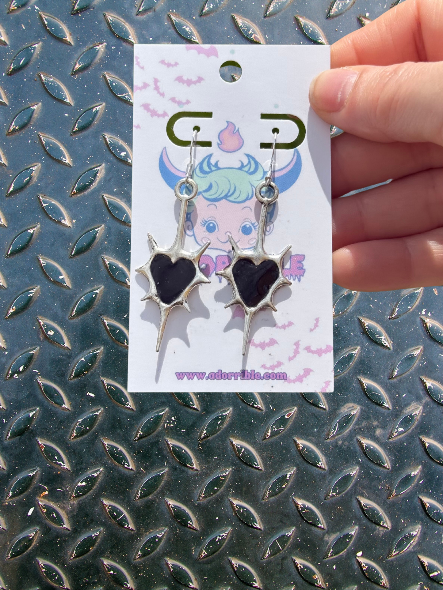 Spiky Heart Earrings