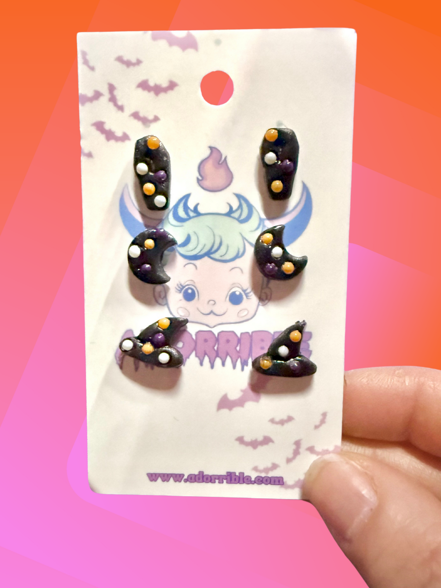 Mini Halloween Themed Frosted Cookie Earring Sets