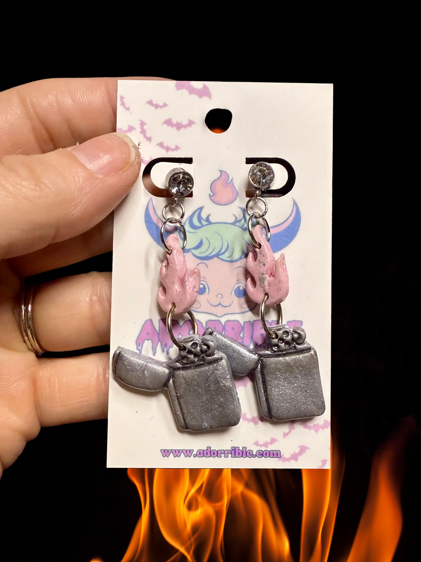 Light My Fire Polymer Earrings