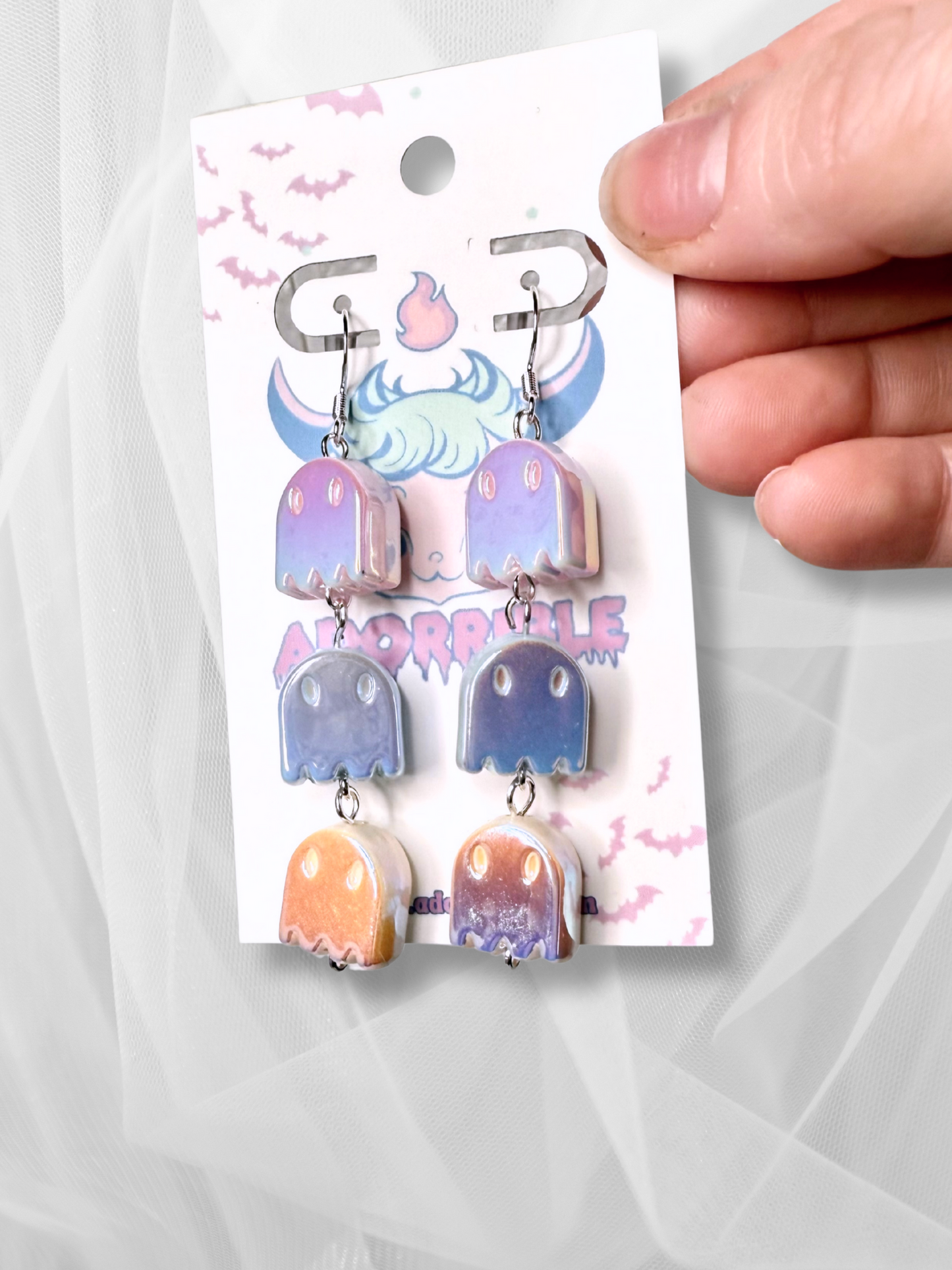 Iridescent Ghosts Dangle Earrings