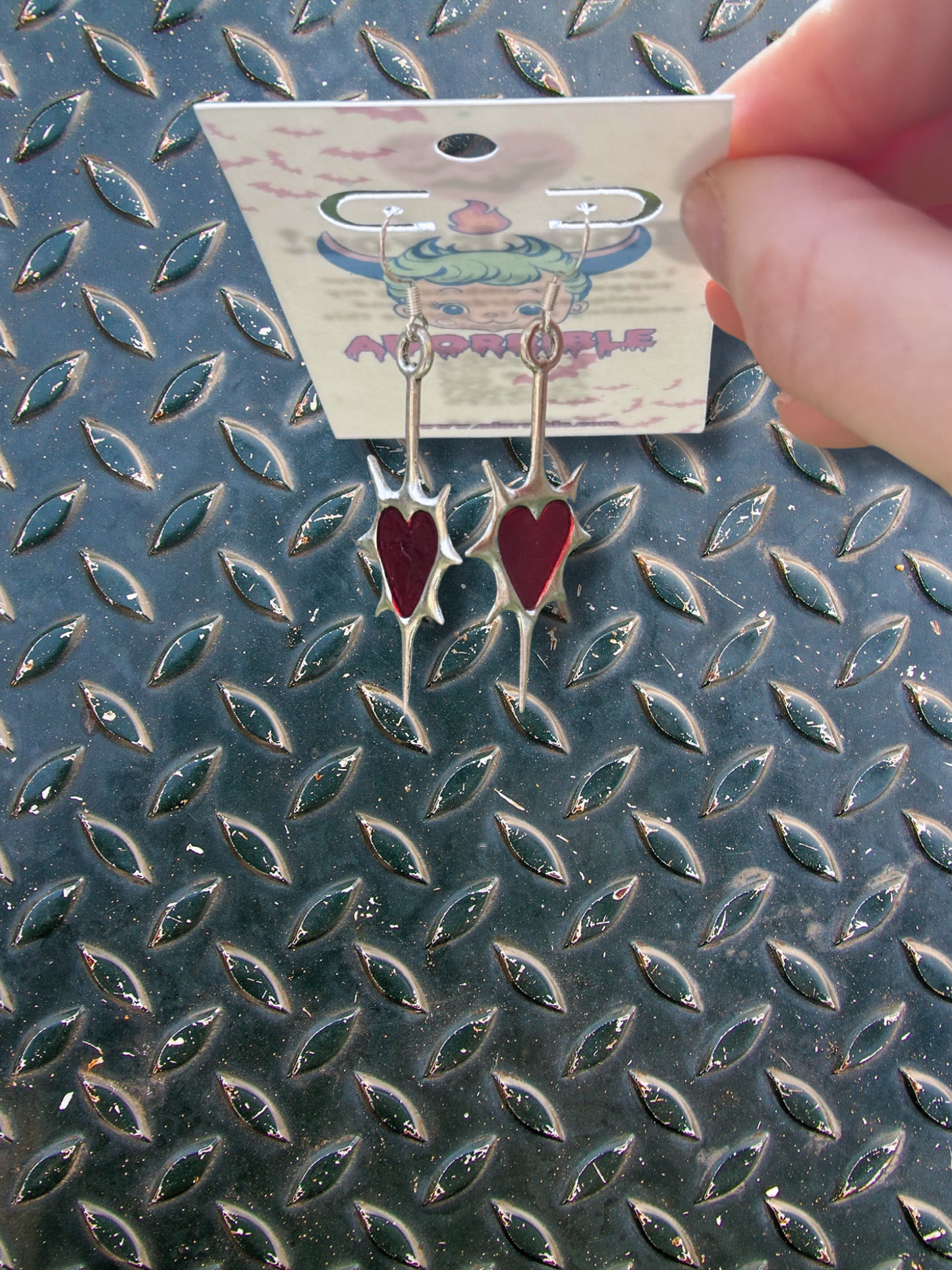 Spiky Heart Earrings