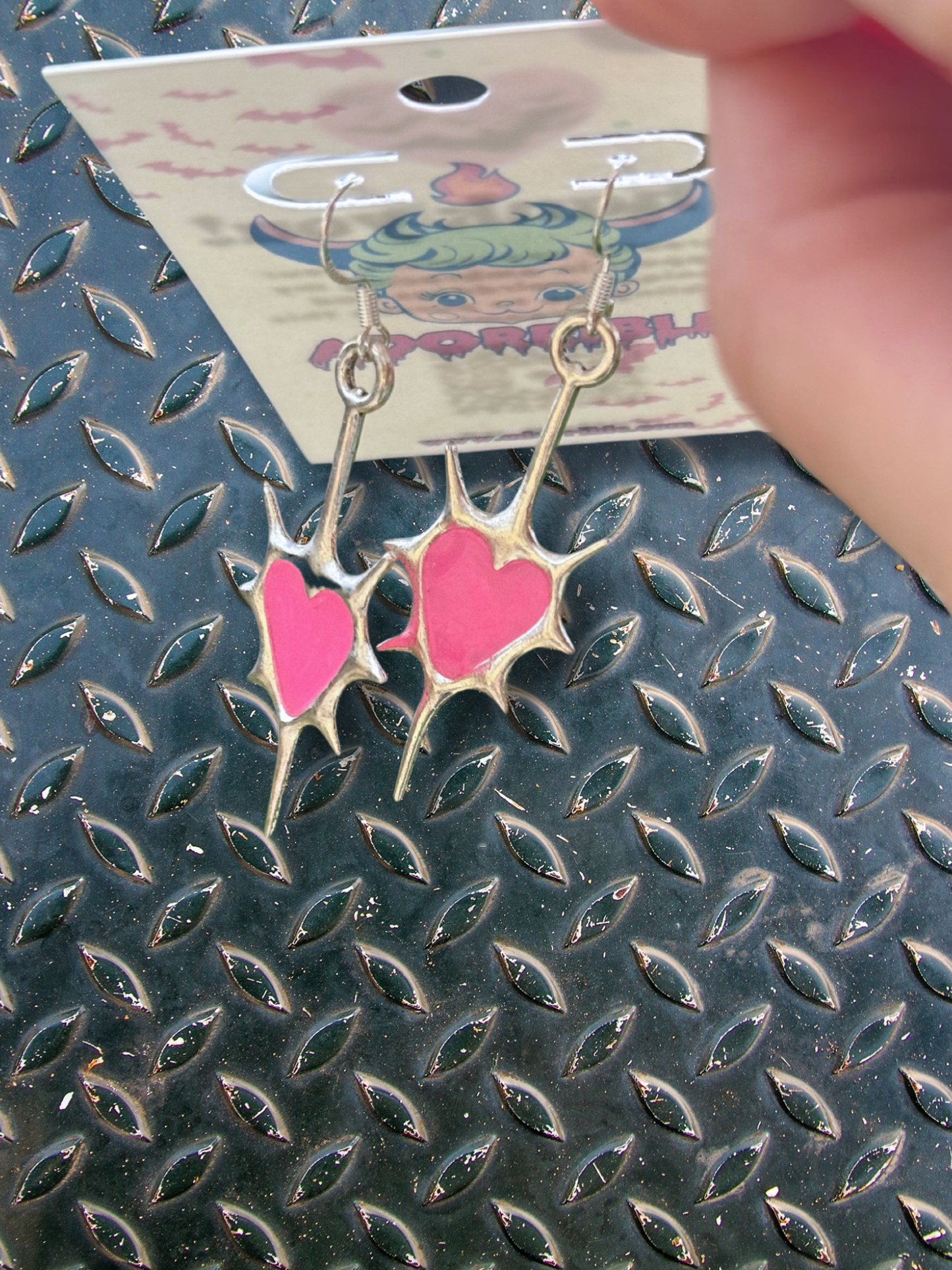 Spiky Heart Earrings