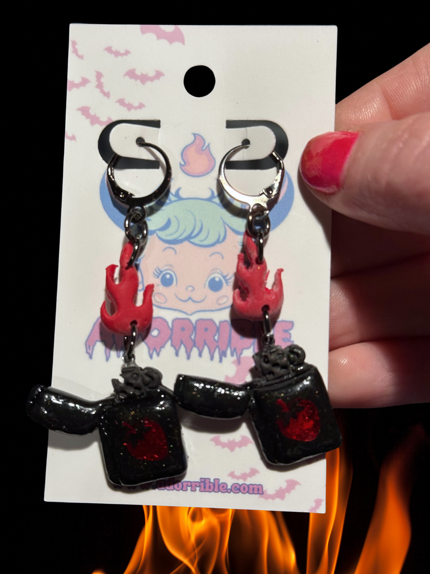 Light My Fire Polymer Earrings