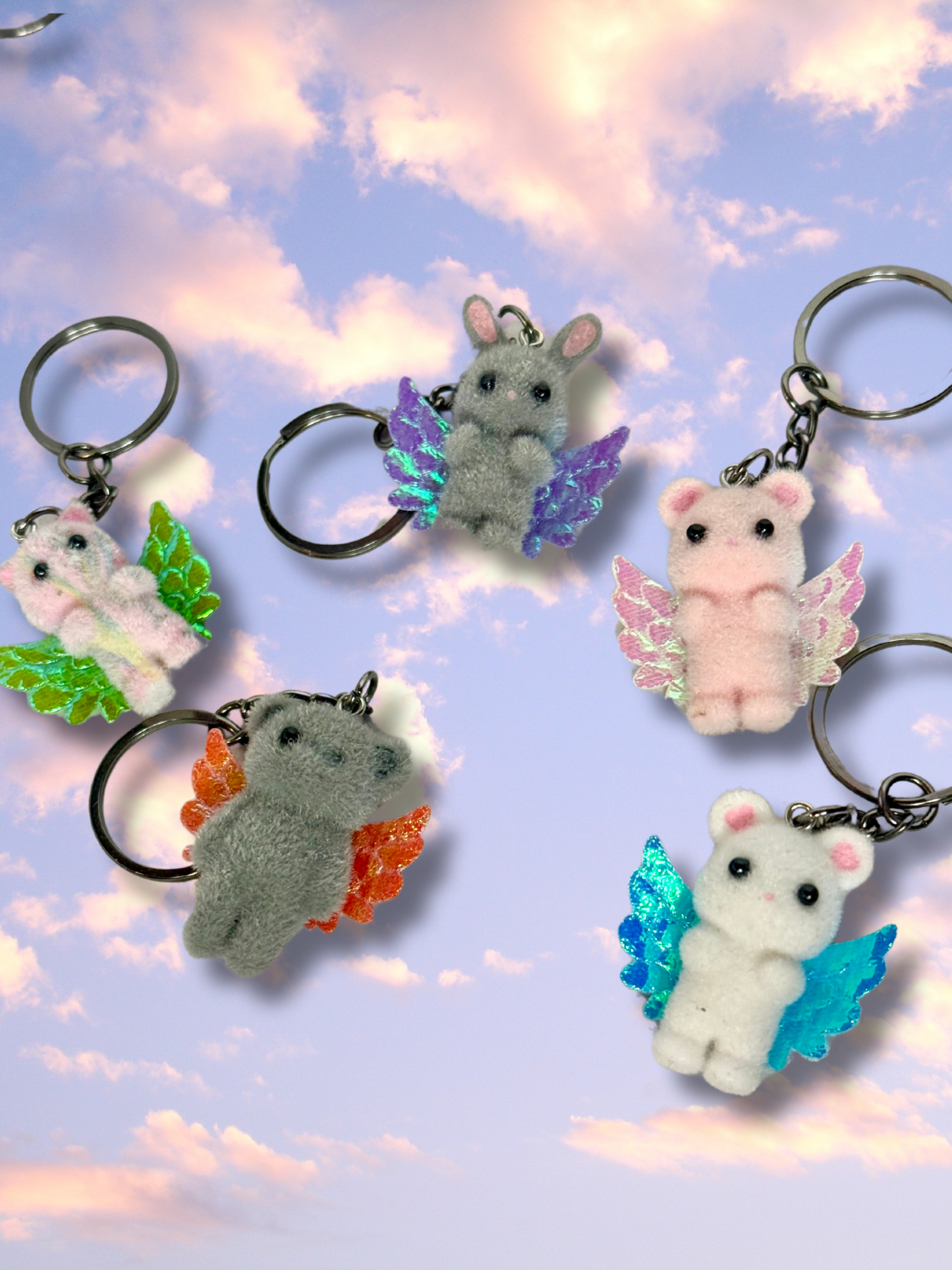 Cupid Cuties Animals with Wings Keychains