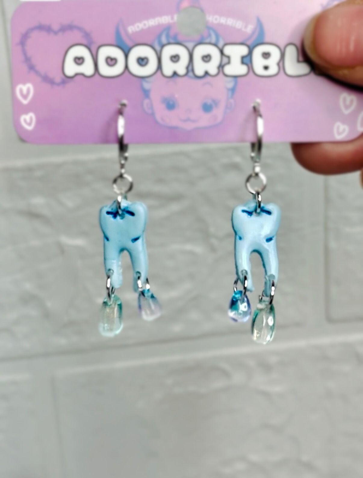 Pastel Tooth Earrings
