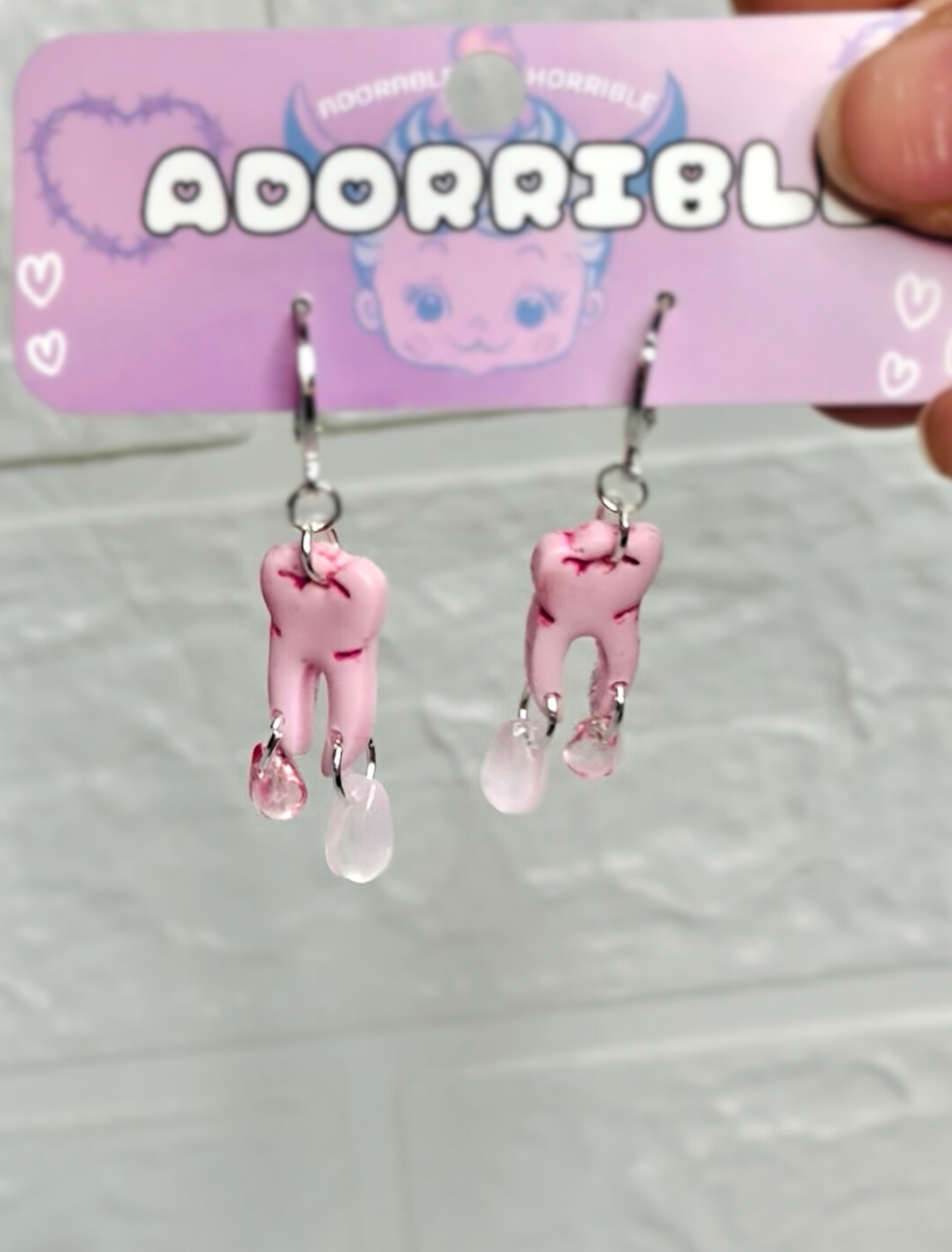 Pastel Tooth Earrings
