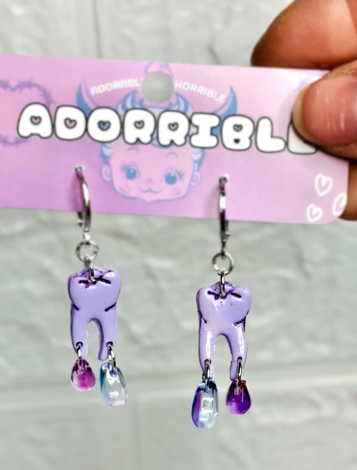 Pastel Tooth Earrings
