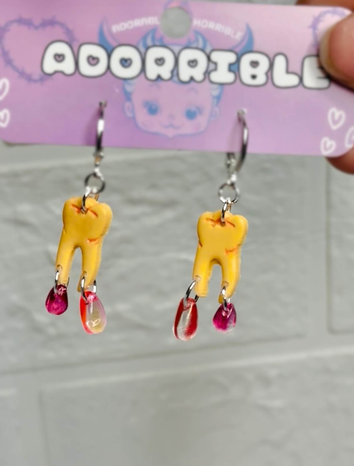 Pastel Tooth Earrings
