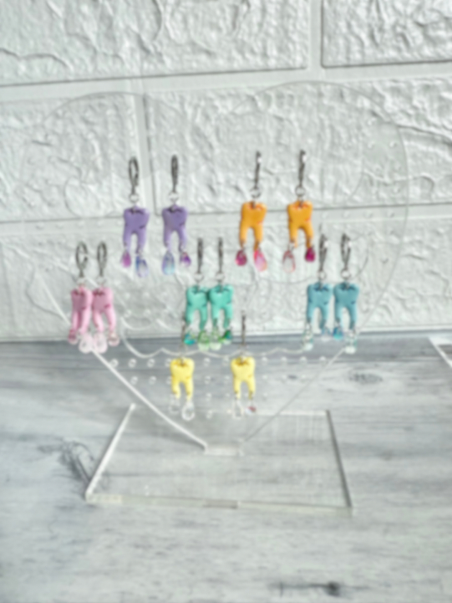 Pastel Tooth Earrings