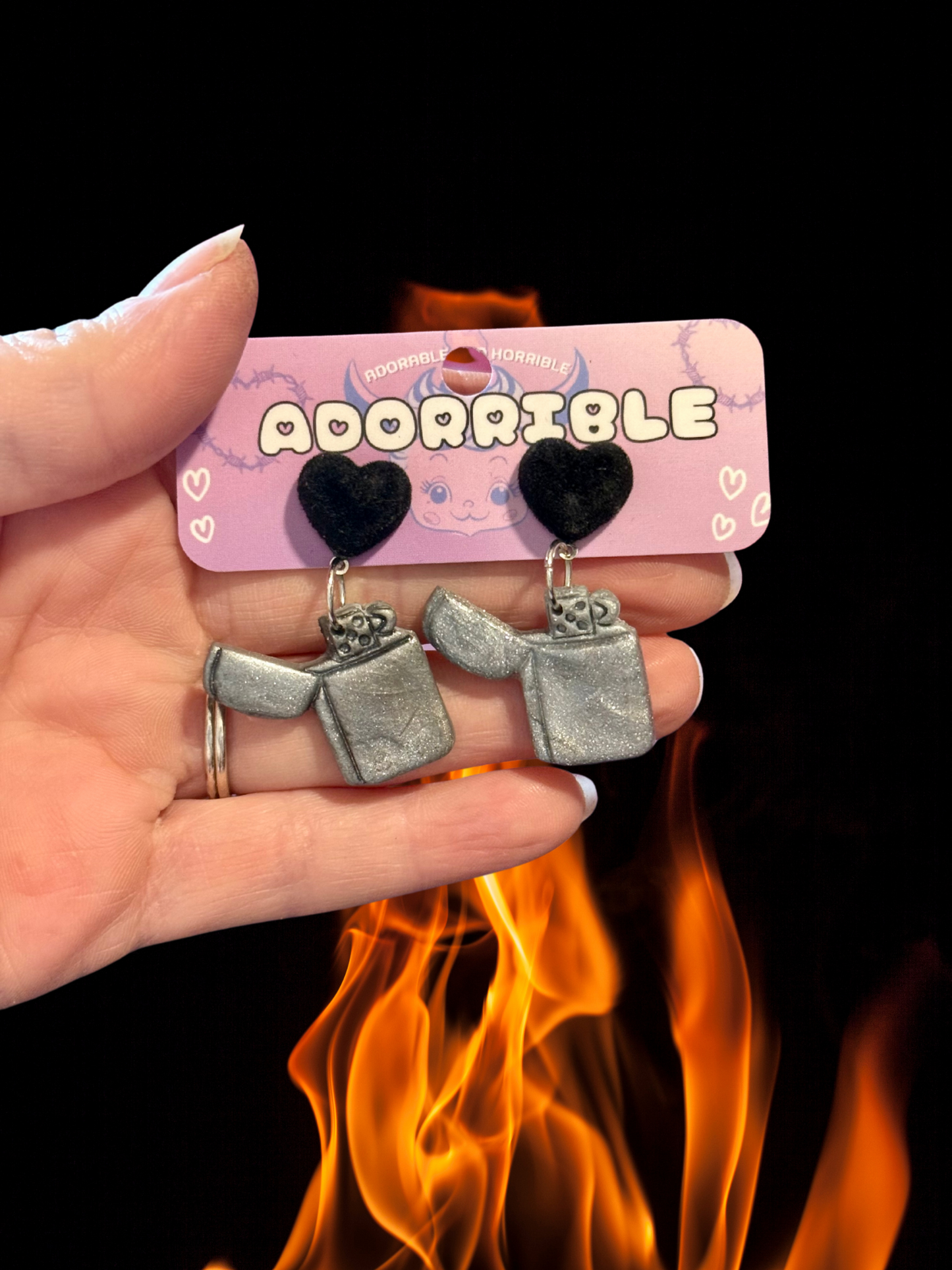 Light My Fire Polymer Earrings