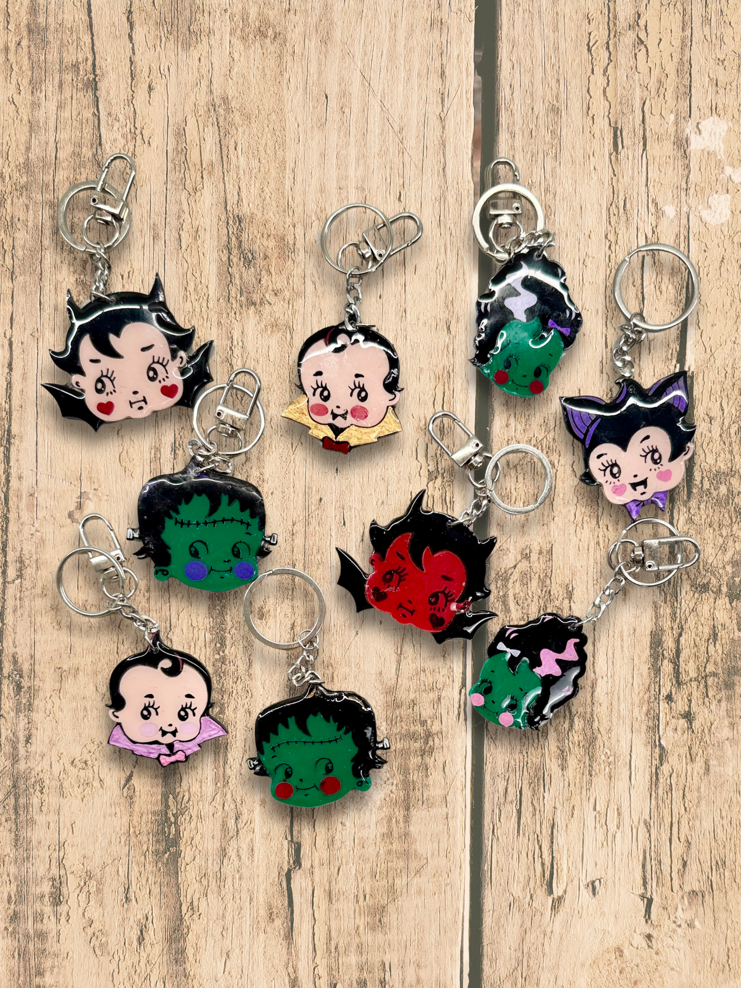 Classic Monster Kewpie Style Keychains