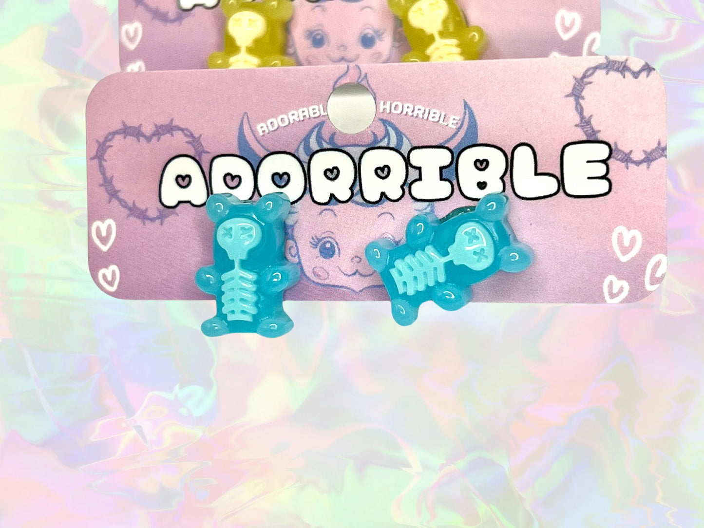 Electric Gummi Bear Stud Earrings - Adorrible