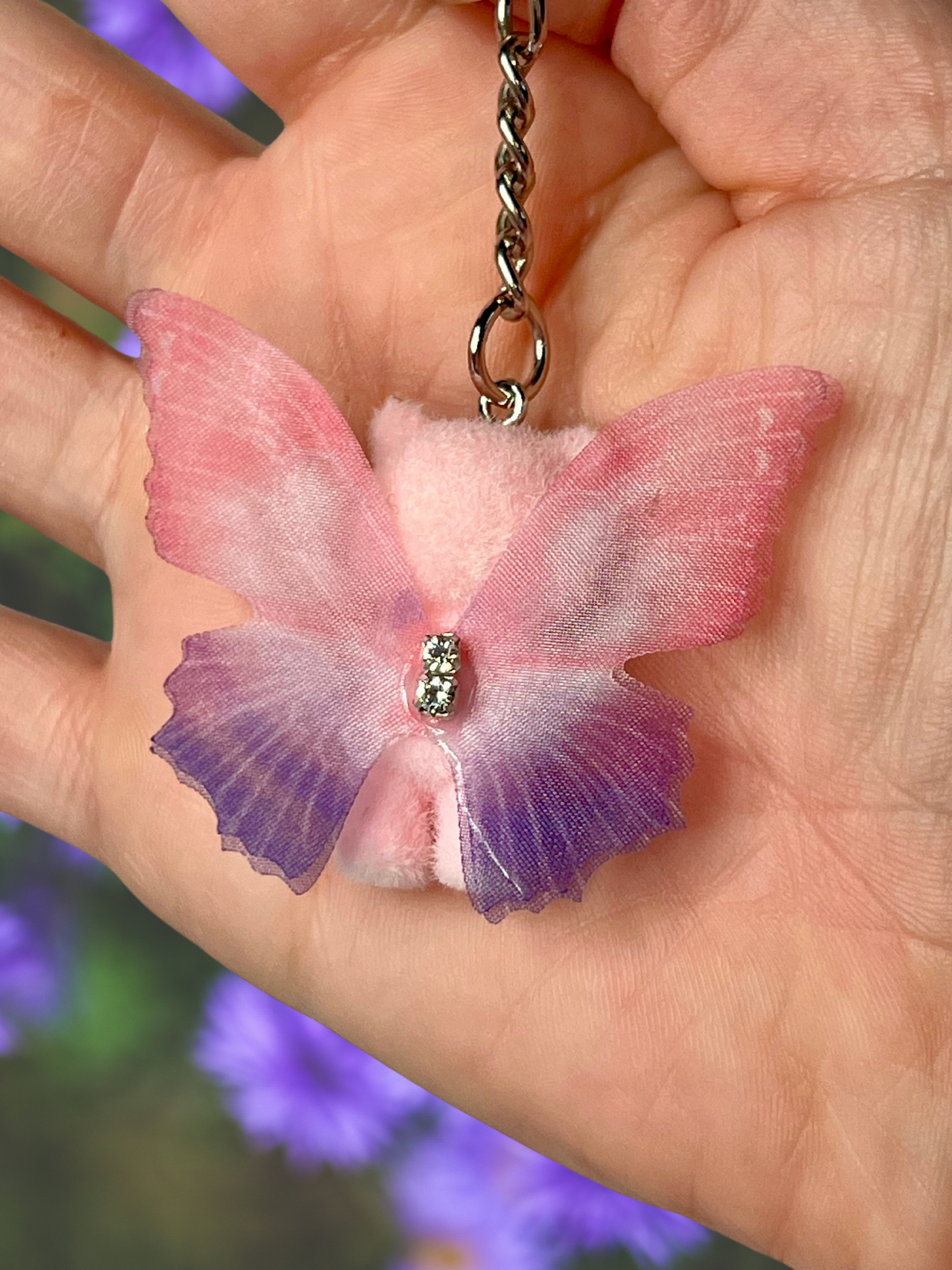 Butterfly Wing Cat Keychains