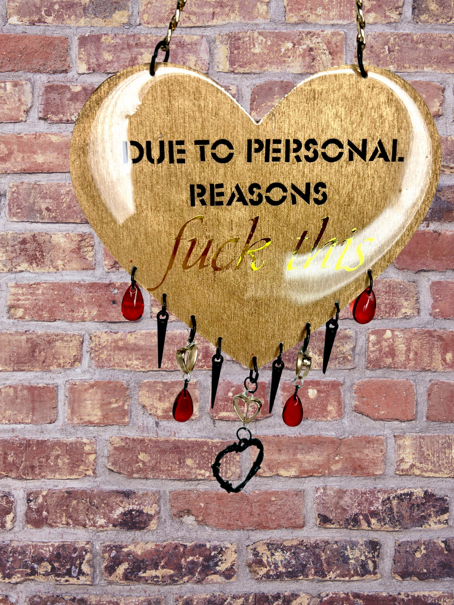 Personal Reasons Sassy Gold Wall Hanging