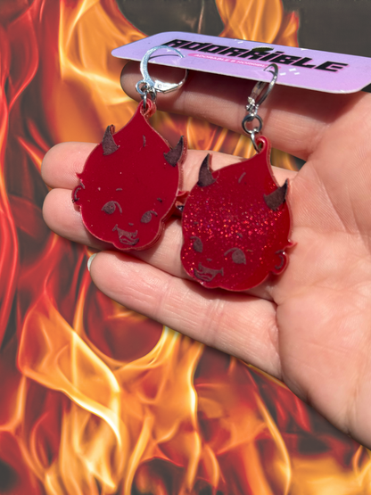 Retro Kewpie Devil Earrings