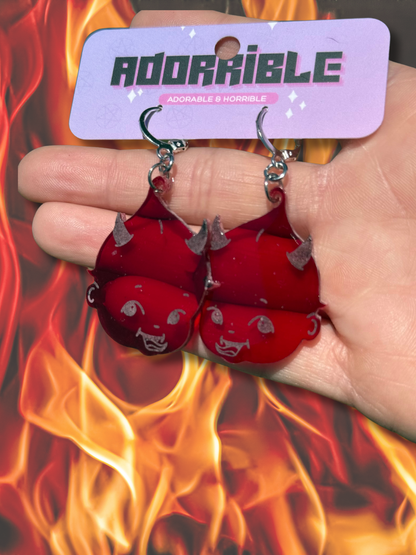 Retro Kewpie Devil Earrings