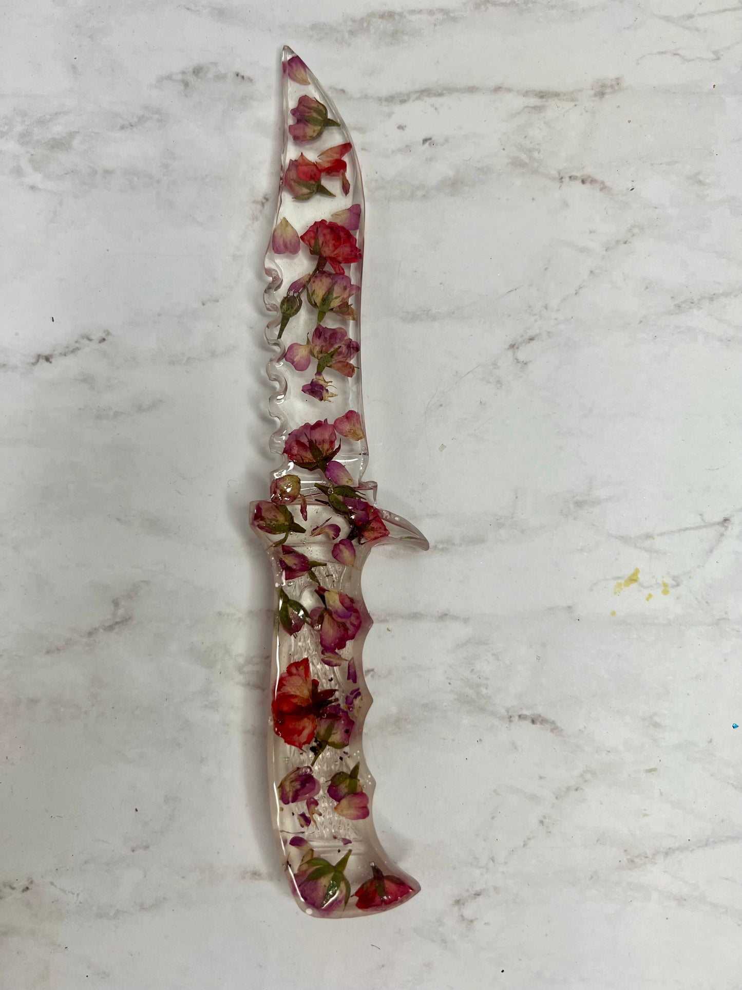 Clear Petal Bud Resin Fake  Dagger