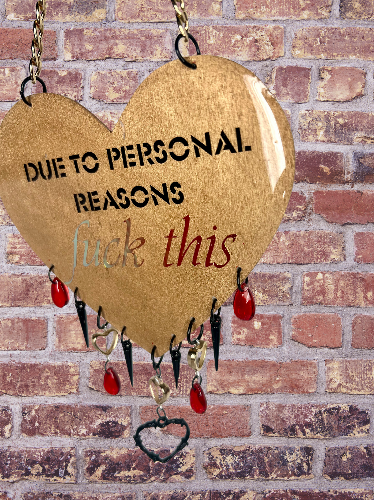 Personal Reasons Sassy Gold Wall Hanging