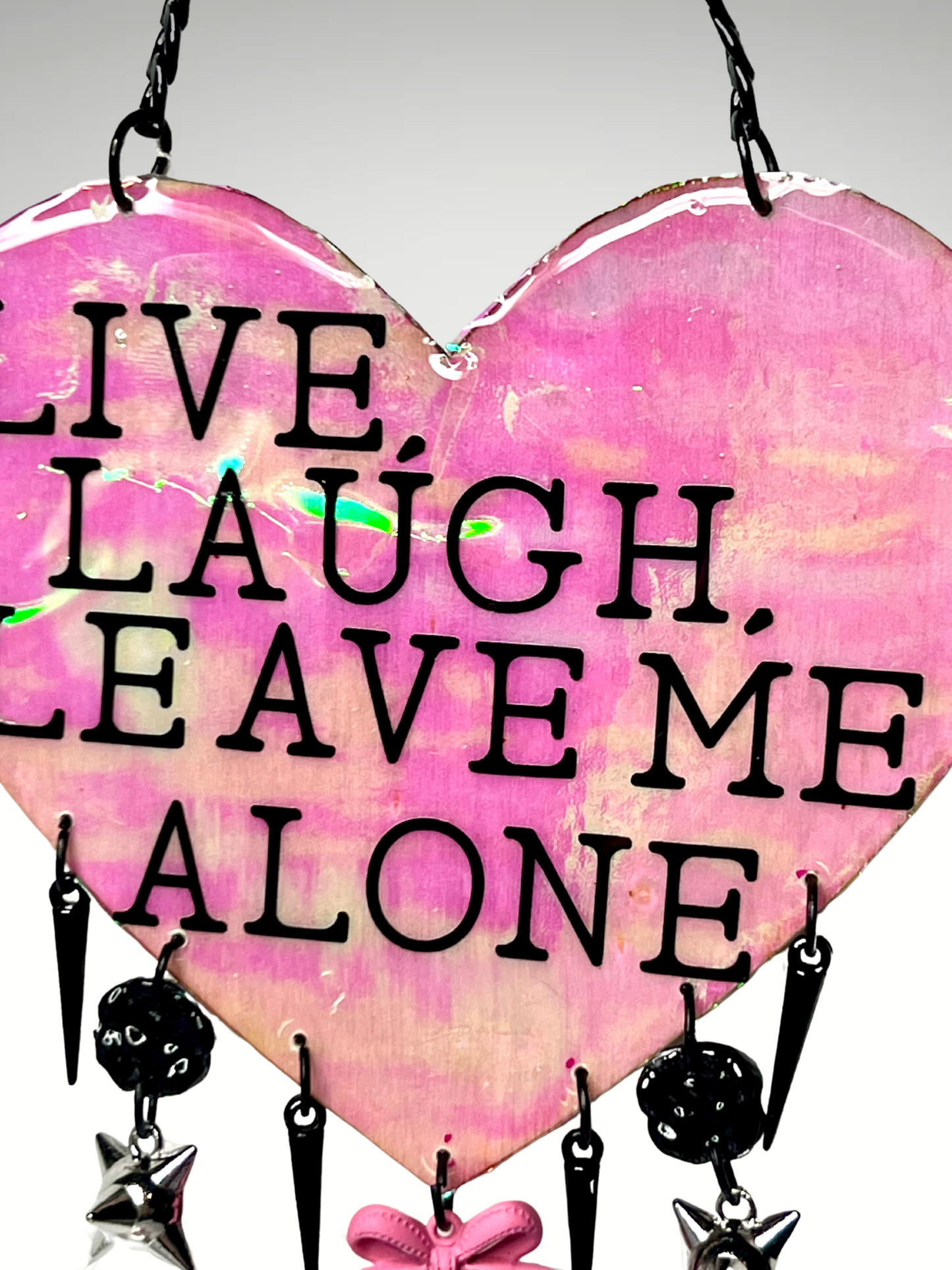 Live Laugh Leave Me Alone Wall Hanging