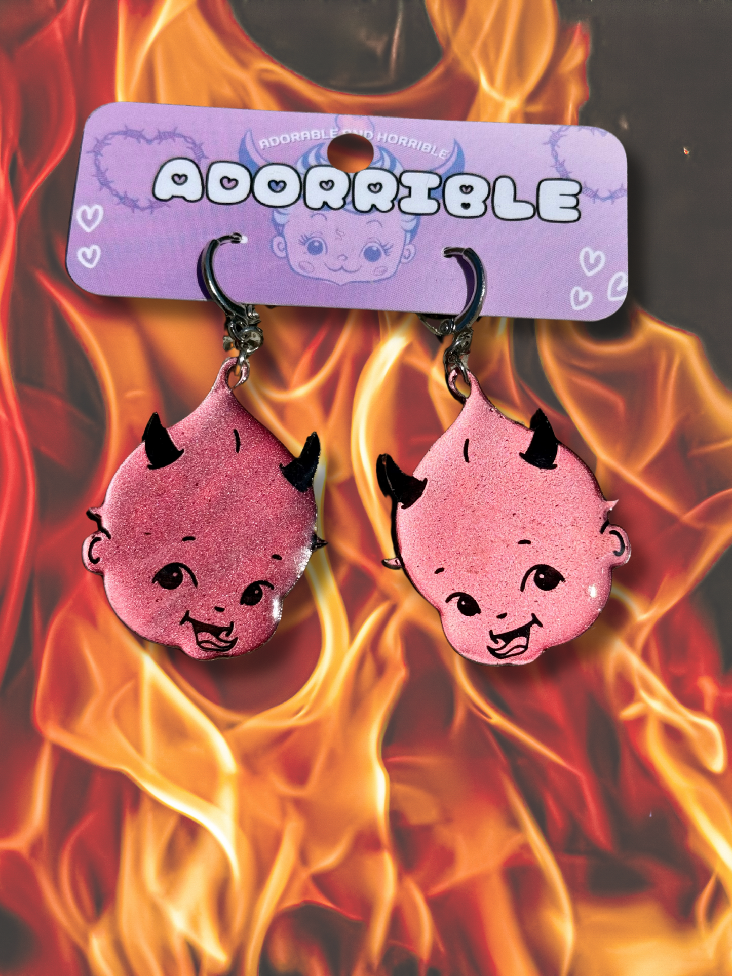 Retro Kewpie Devil Earrings