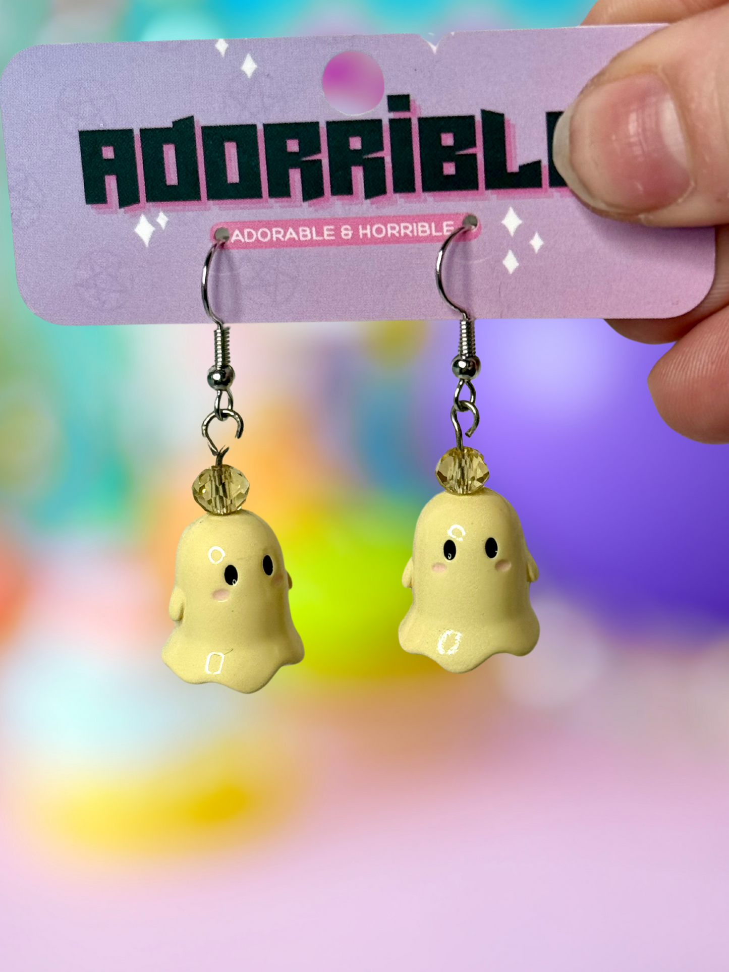 Colorful Dangle Ghost Earrings