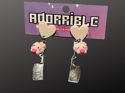 Kawaii Cutie Earrings with HK Characters and Metal Charms