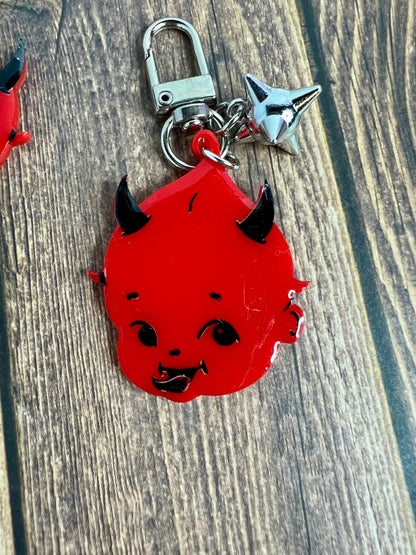 Acrylic Retro Kewpie Devil Keychain - Adorrible