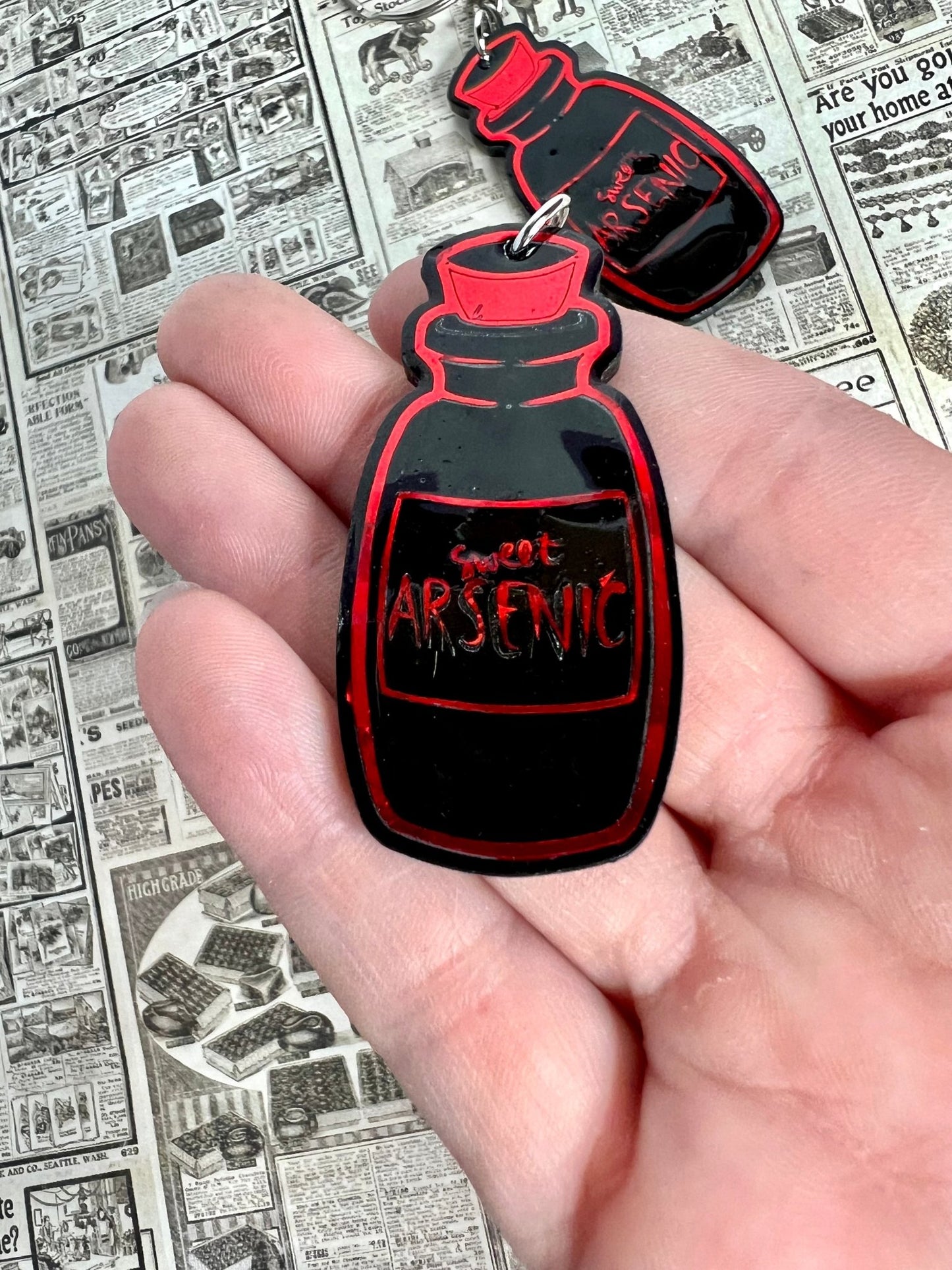 Arsenic Potion Bottle Keychain - Adorrible