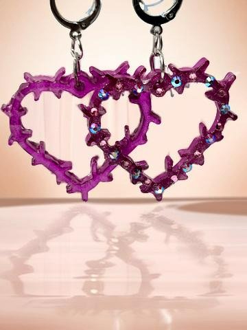 Barbed Wire Heart Earrings - Adorrible