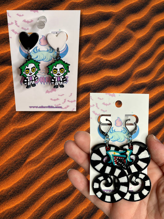 Beetlejuice Inspired Earrings - Adorrible