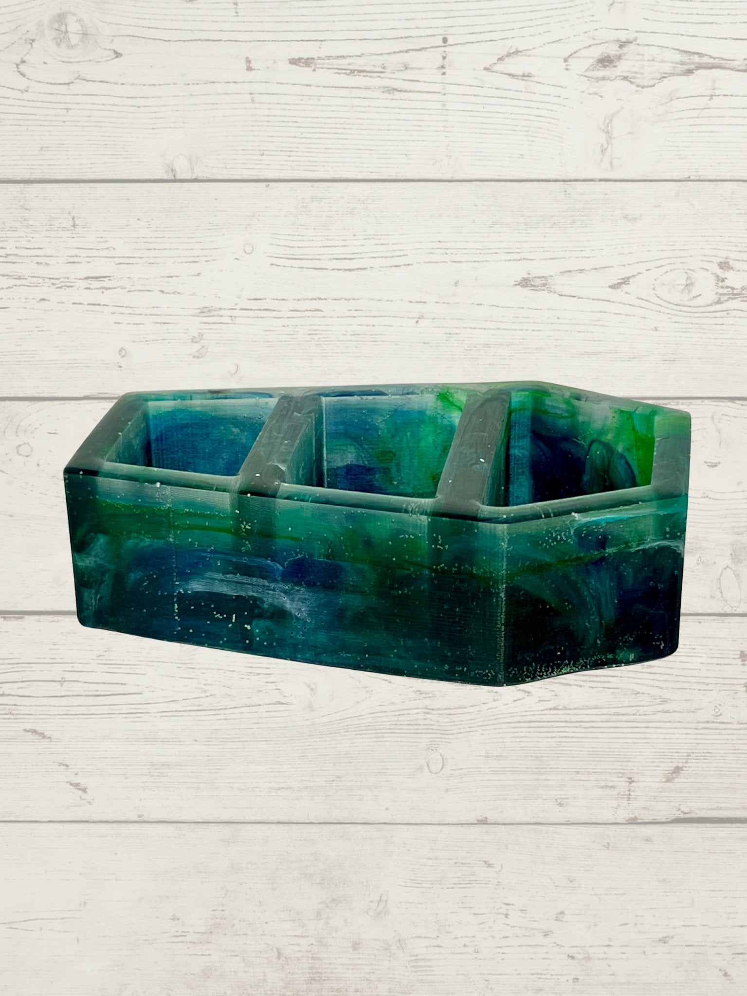 Blue Green Marble Mini Coffin Organizer Shelf - Adorrible