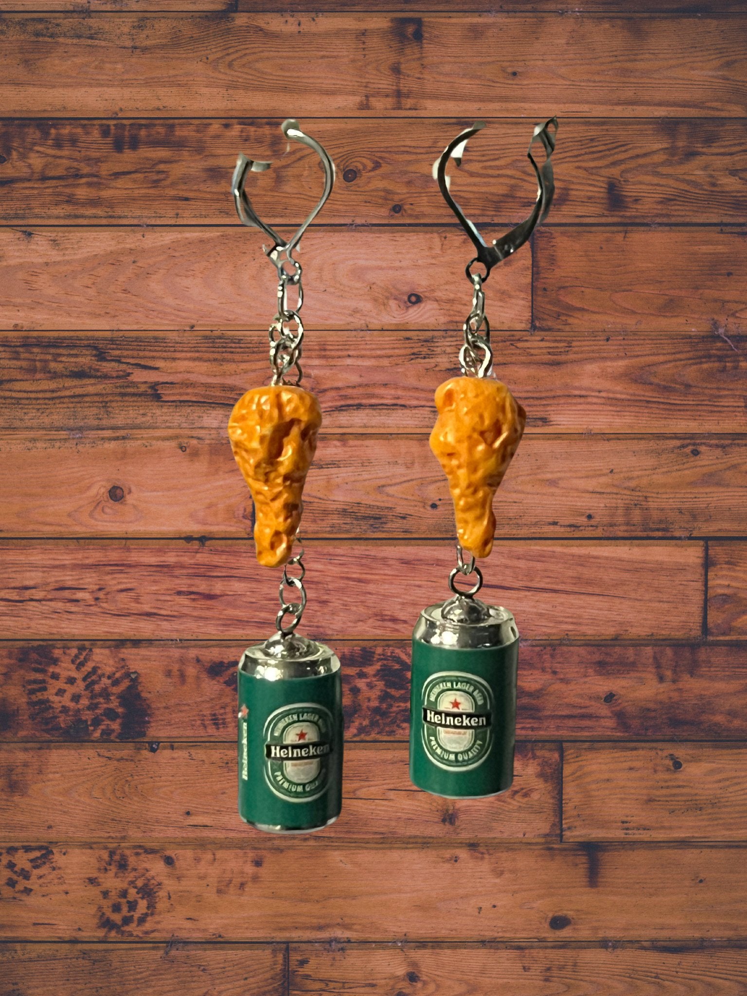 Chicken and Beer Dangle Earrings - Adorrible