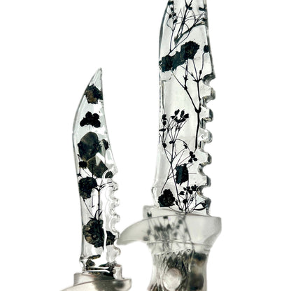 Clear Petal Bud Resin Fake Dagger - Adorrible