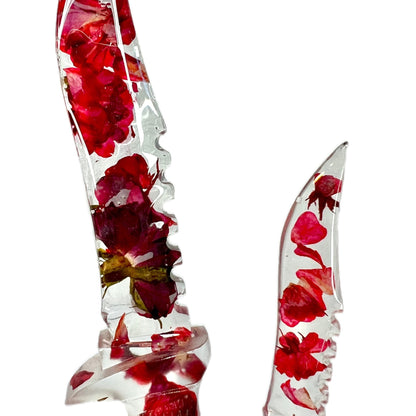 Clear Petal Bud Resin Fake Dagger - Adorrible