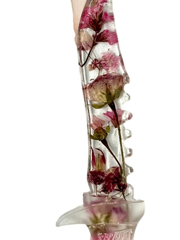 Clear Petal Bud Resin Fake Dagger - Adorrible