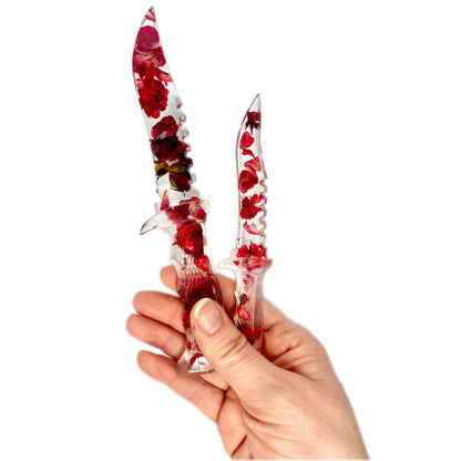 Clear Petal Bud Resin Fake Dagger - Adorrible