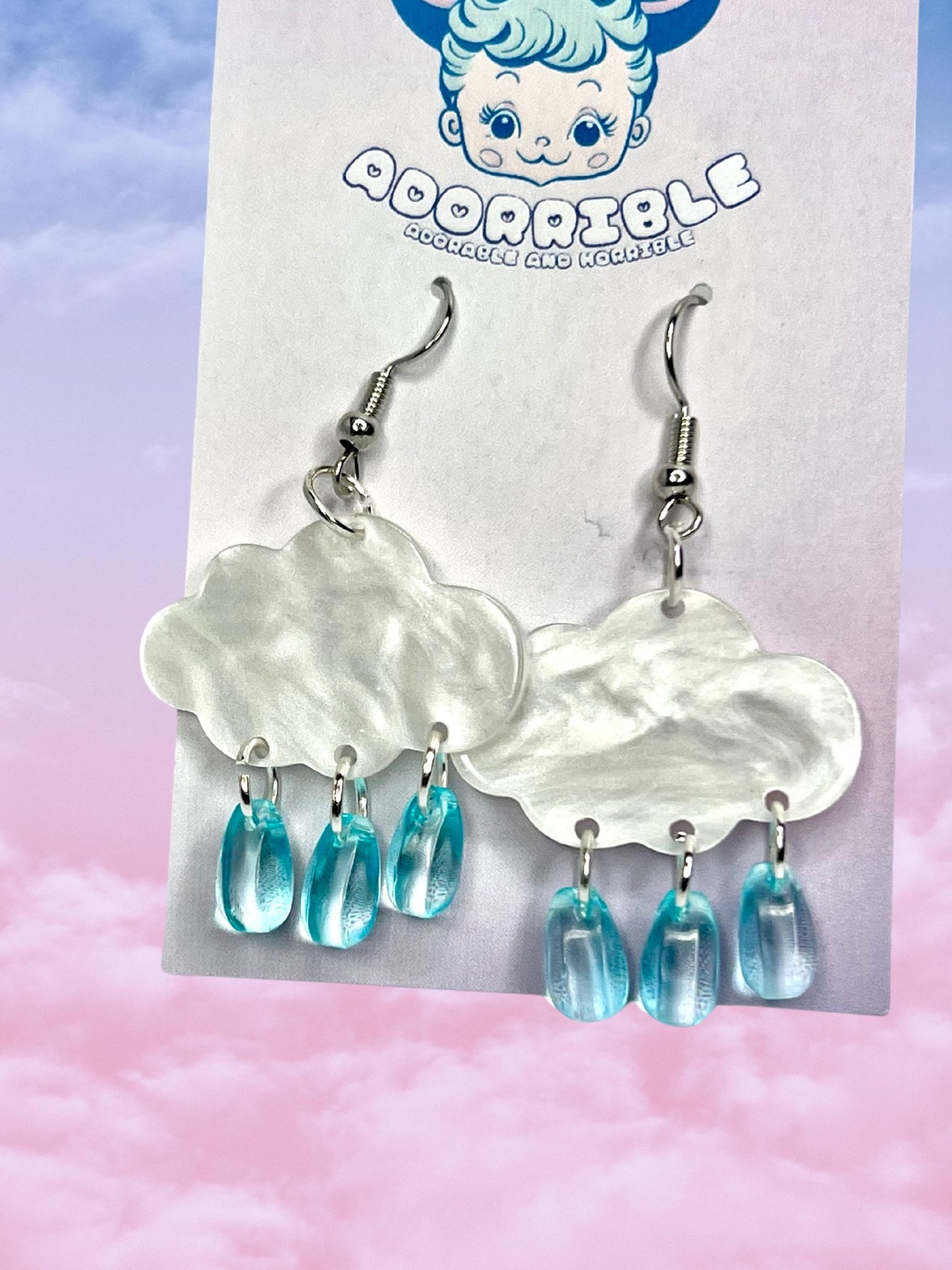 Cloud Raindrop Earrings - Adorrible