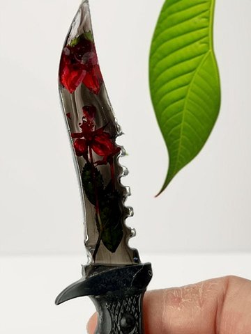 Dark Romance Flower Petal Resin Fake Dagger - Adorrible