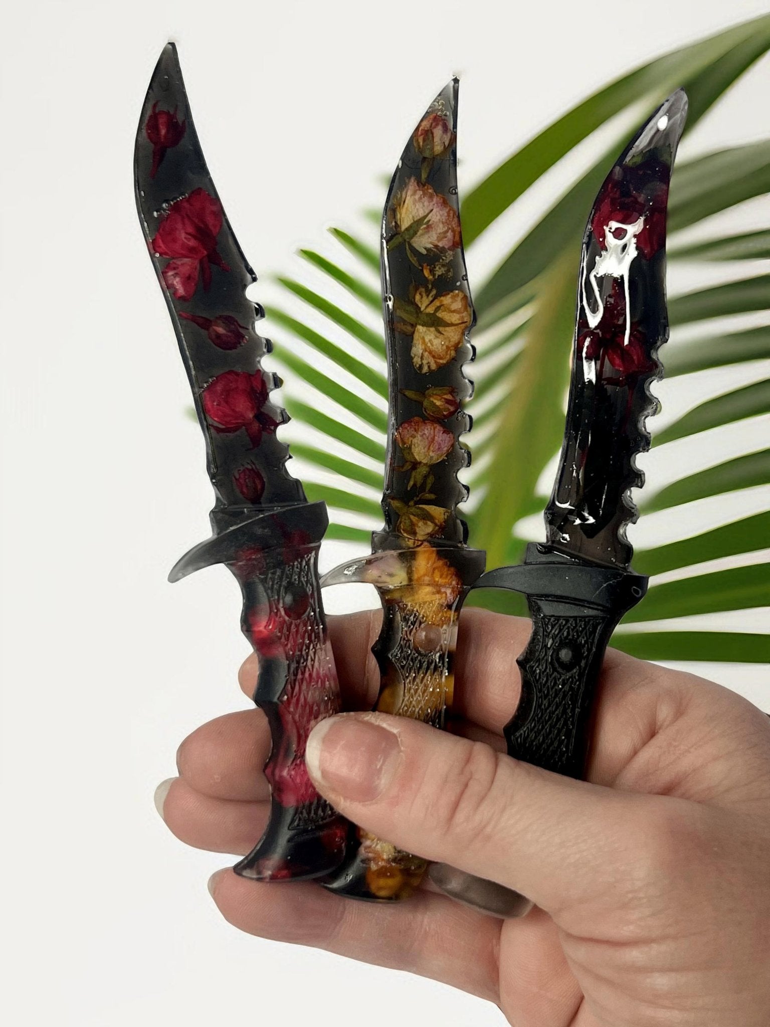 Dark Romance Flower Petal Resin Fake Dagger - Adorrible