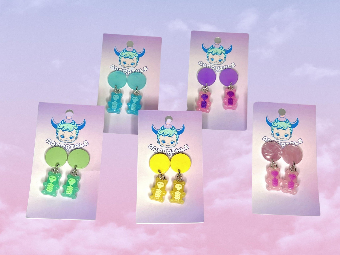 Electric Gummi Bear Dangle Earrings - Adorrible