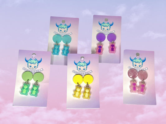 Electric Gummi Bear Dangle Earrings - Adorrible