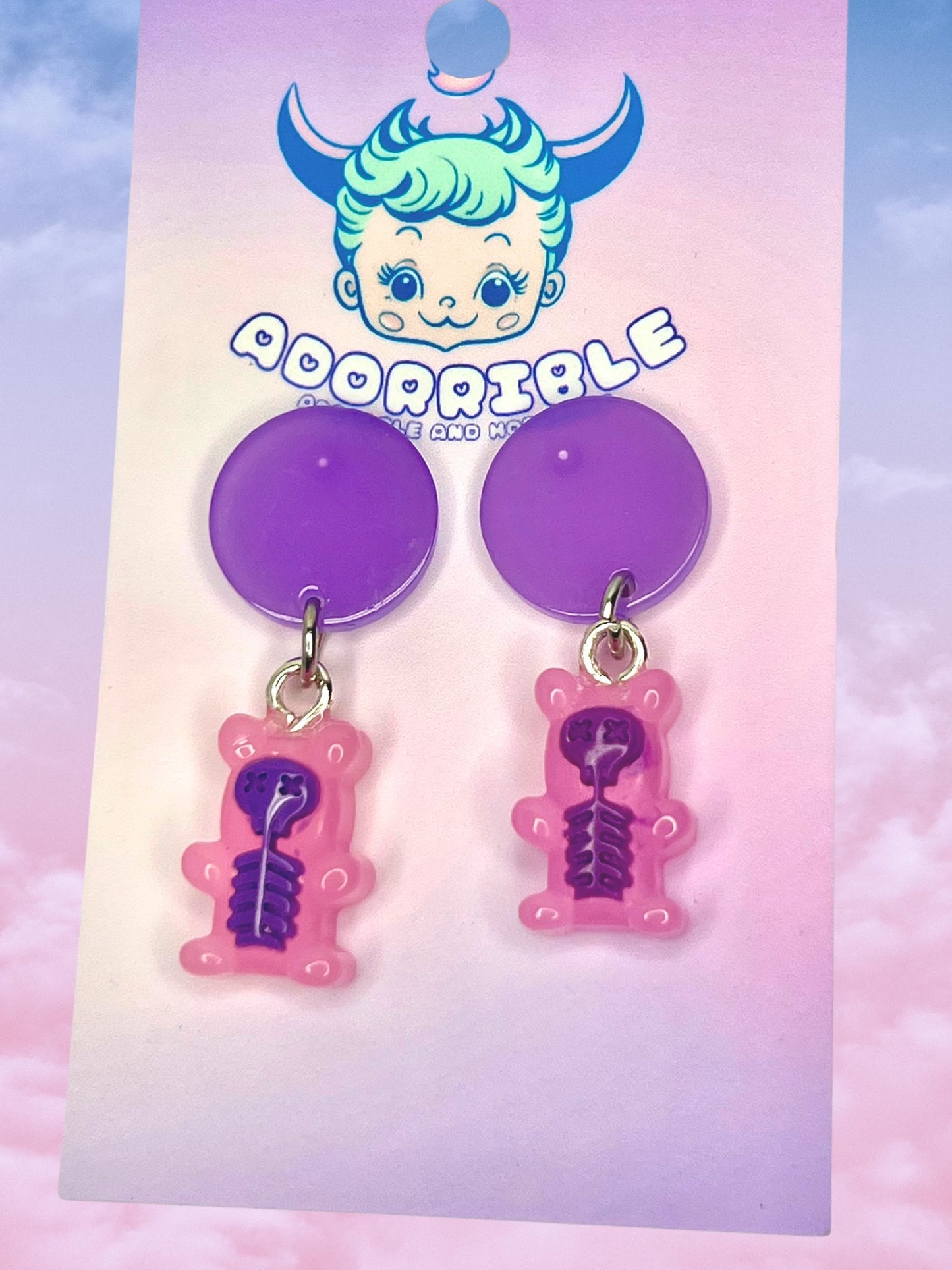 Electric Gummi Bear Dangle Earrings - Adorrible