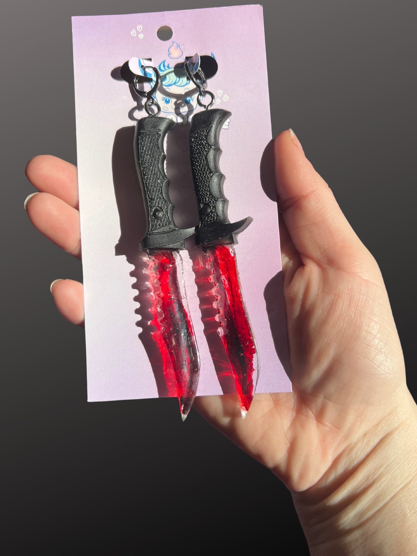 Fake Dagger Dangle Earrings - Adorrible