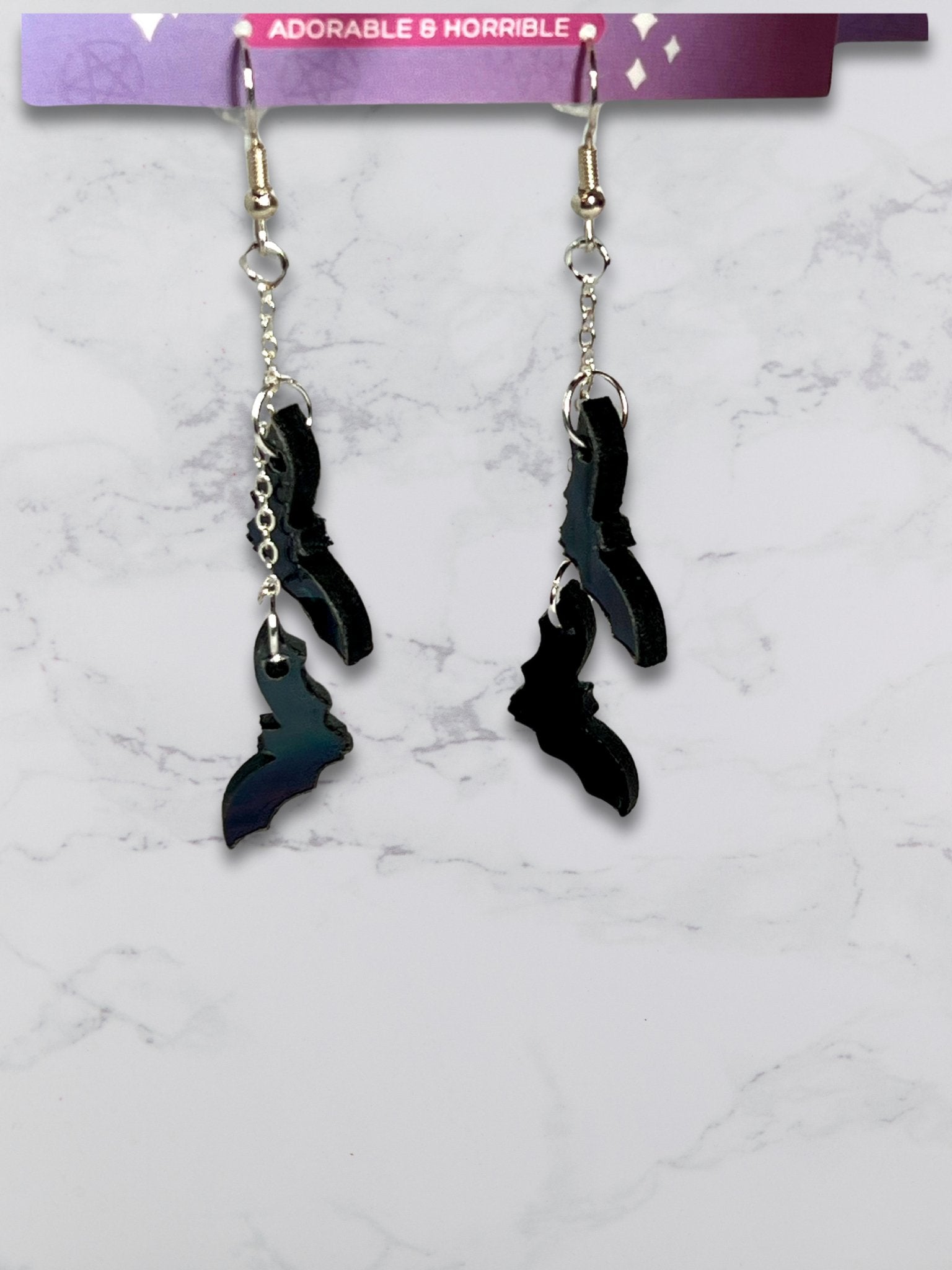 Flying Bats Hanging Earrings - Adorrible