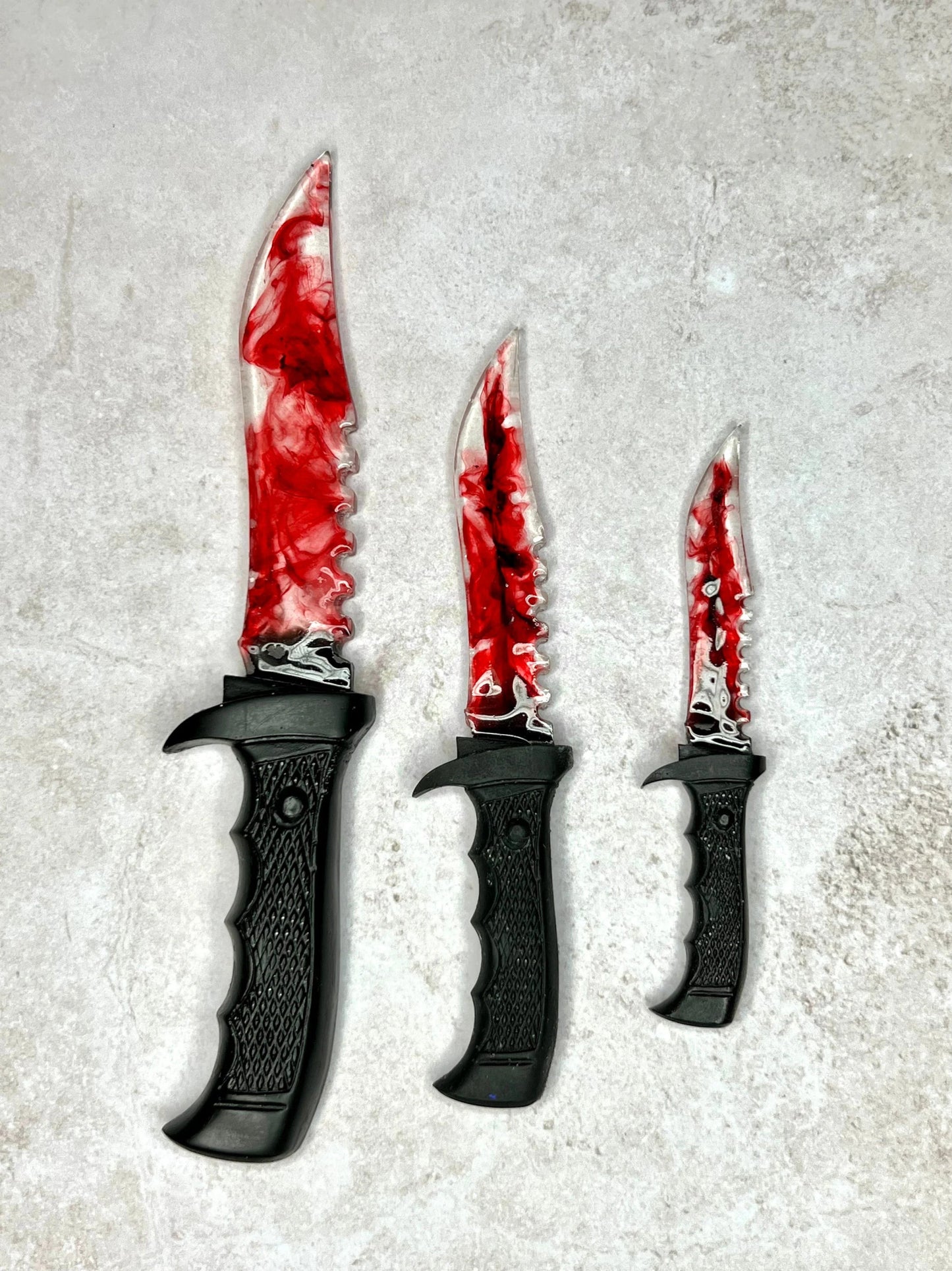 Halloween Horror Movie Themed Blood Red Resin Decorative Fake Knife - MADE TO ORDER - Adorrible