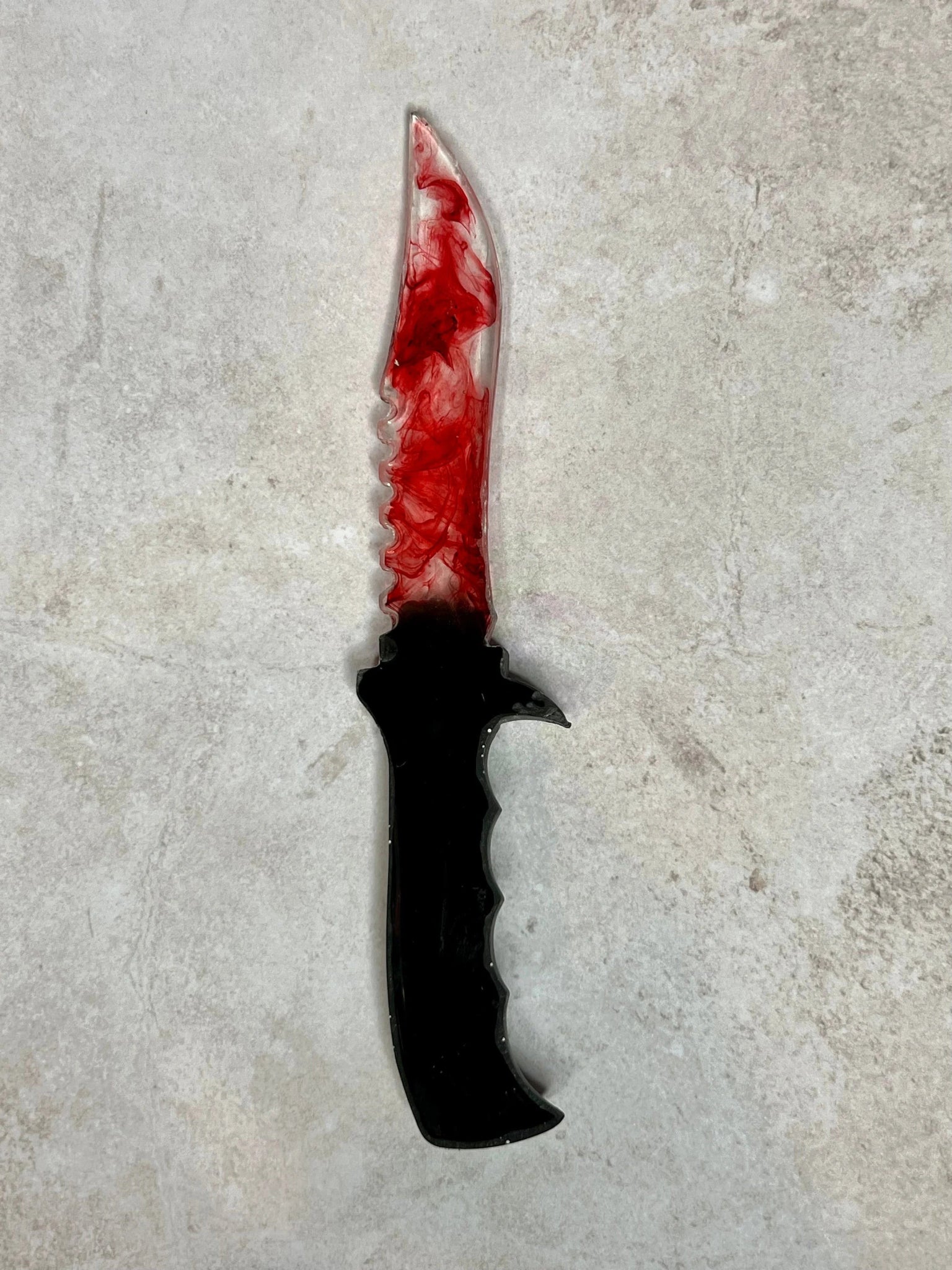 Halloween Horror Movie Themed Blood Red Resin Decorative Fake Knife - MADE TO ORDER - Adorrible