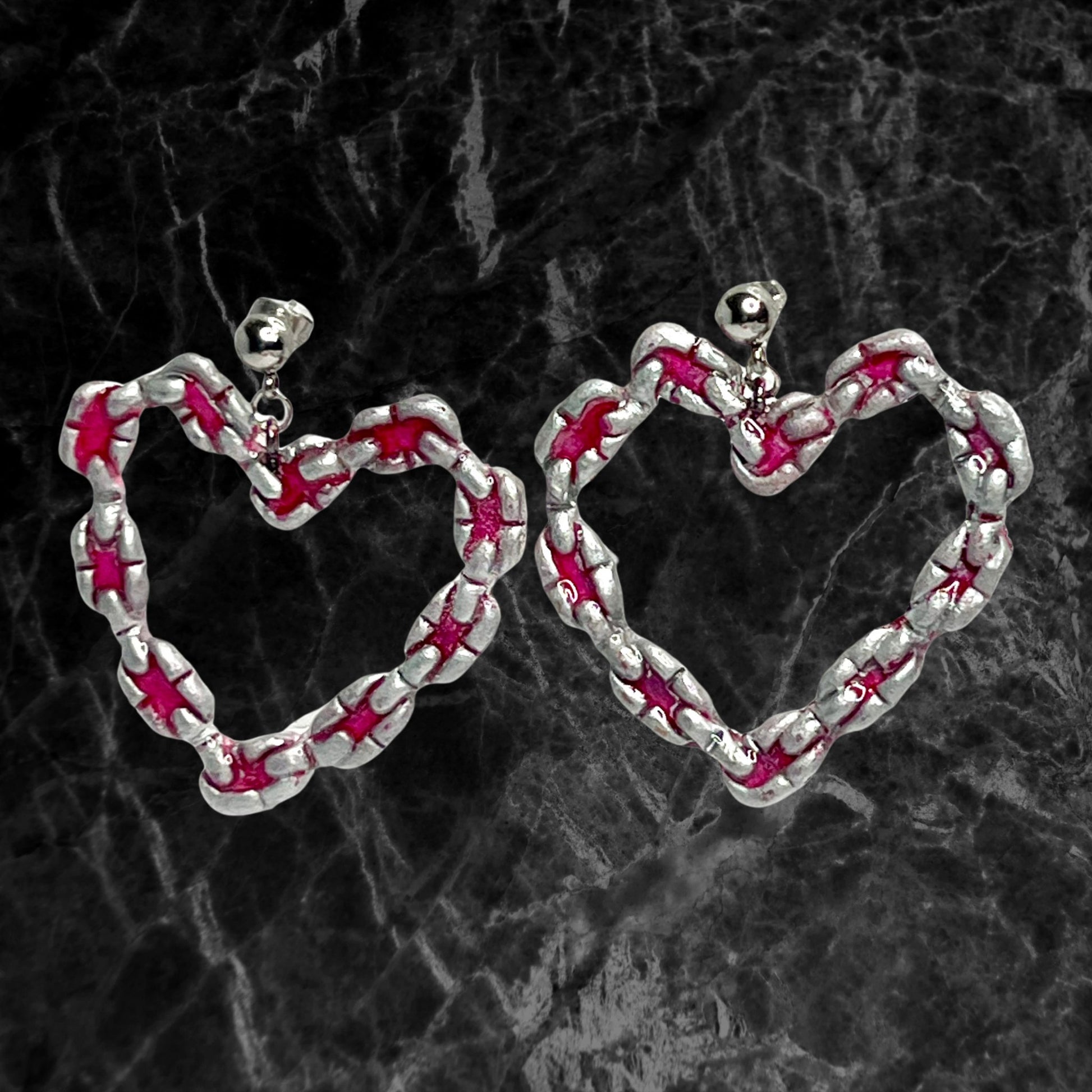 Heart Chain Earrings - Adorrible