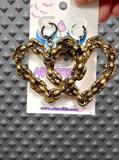 Heart Chain Earrings - Adorrible